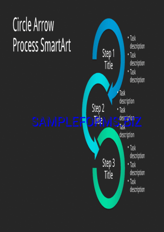 Circle Arrow Process Chart SmartArt Slide